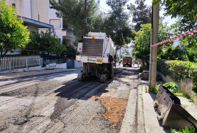 Σε Πράσινο Λόφο και Ψαλίδι συνεχίζονται οι ασφαλτοστρώσεις του Δήμου Ηρακλείου Αττικής